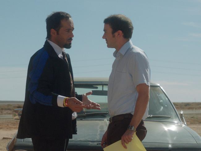 Time travel ... Alex Dimitriades and Josh McConville in The Infinite Man.