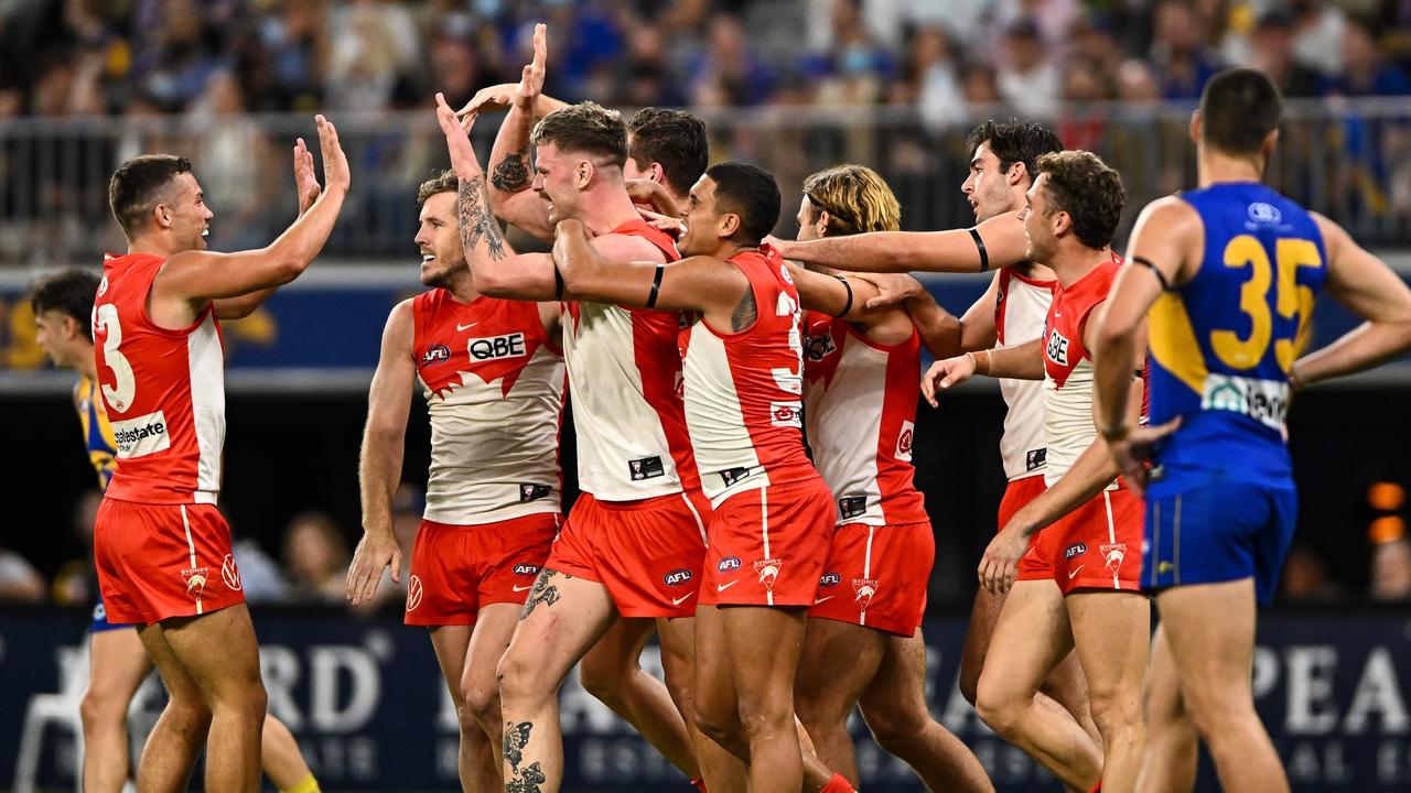 The Swans absolutely demolished West Coast. (Photo by Daniel Carson/AFL Photos via Getty Images)