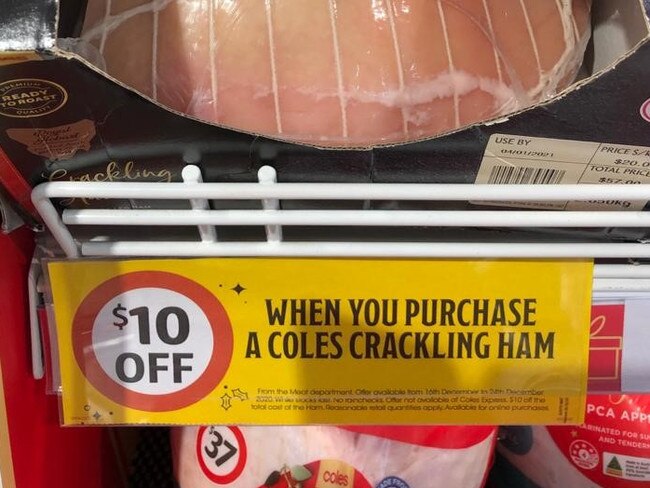 Coles has knoced $10 off its award-winning ham. Picture: Supplied