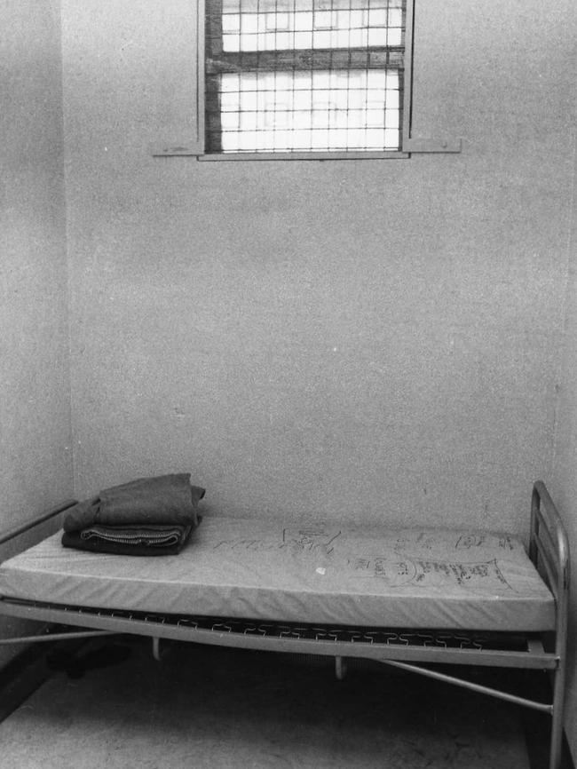 Solitary confinement cell at McNally Training Centre at Magill. Date unknown.