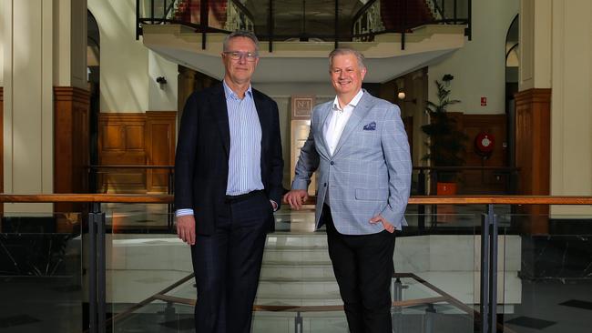 Former RBA stalwart Guy Debelle and ex-NAB executive Andrew Hagger are launching a new ultra-high-net-worth firm. Picture: Gaye Gerard