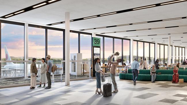 Inside the airport: Sky bridges will be added to the terminal.