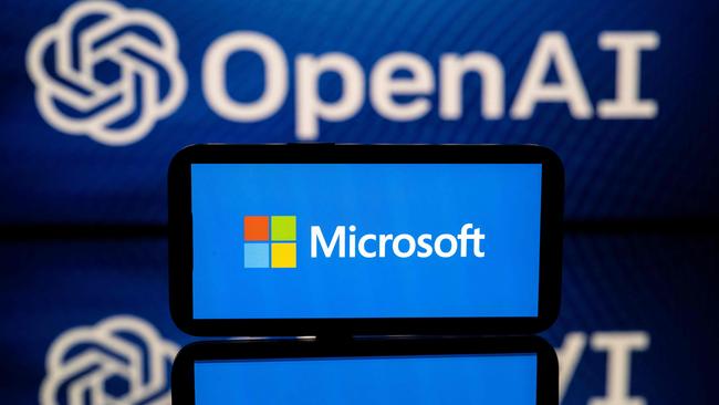 Microsoft extended in January its partnership with OpenAI, the research lab and creator of ChatGPT. Picture: AFP