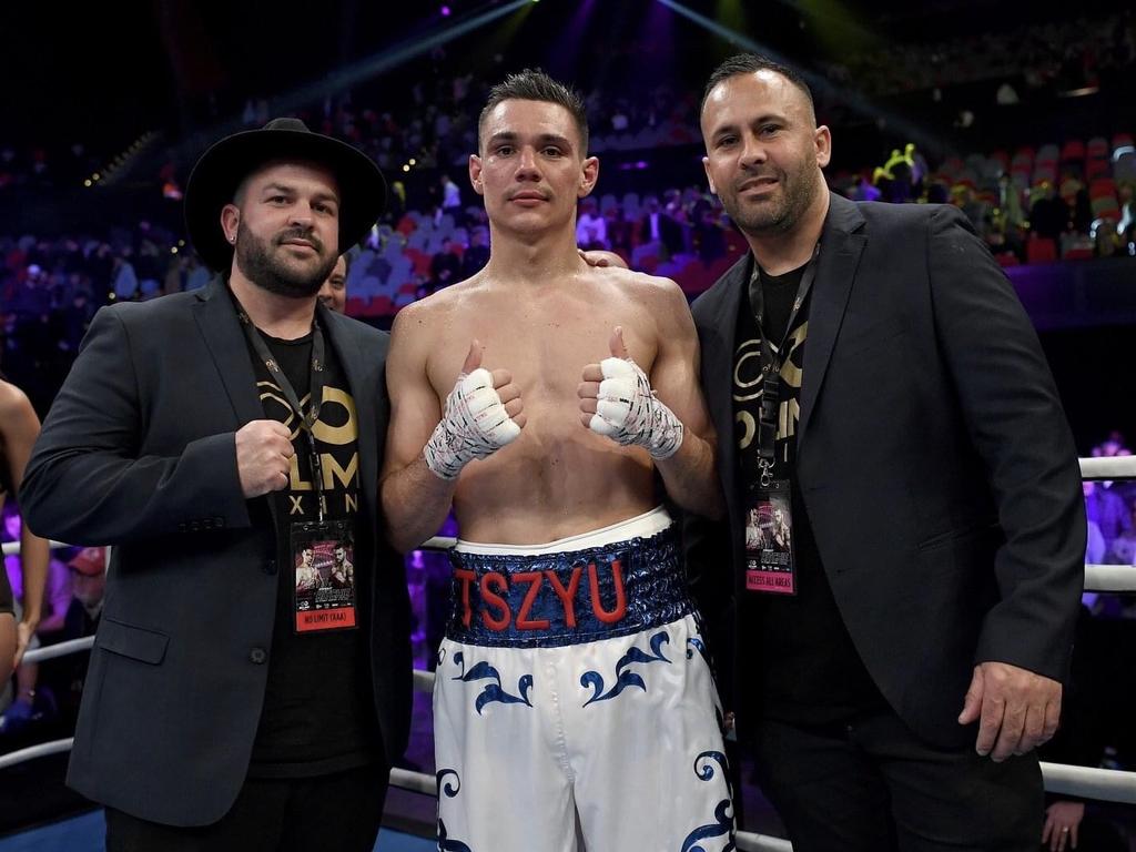 Brothers Trent and Matt Rose with Tim Tszyu