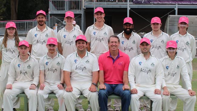 Glenn McGrath with Bayswater’s Second XI. Picture: Bayswater CC