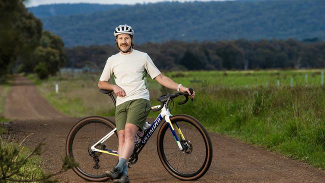 Professional cyclist Mitch Docker has become a mover and shaker in the small rural town of Lancefield where he lives. Picture: Zoe Phillips