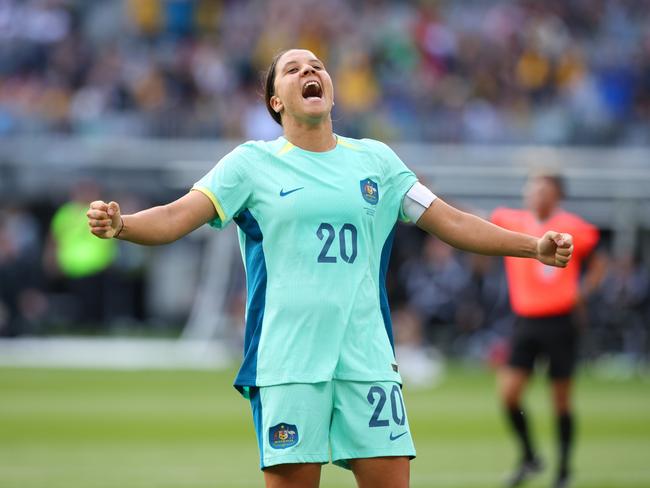 Sam Kerr “inspires the whole team” by staying “true to herself” says Matildas defender Charli Grant.Picture: Getty Images