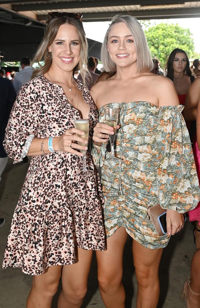 Andrea Beverstock and Hope Surtees at 2023 Ladbrokes Mackay Cup Mackay Turf Club Saturday 22 July 2023 Picture: Michaela Harlow