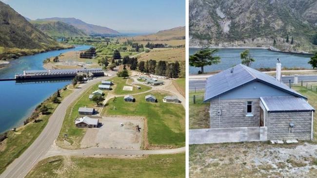 The historic Lake Waitaki Village – built to help create the hydro-electric dam that it is located next to – has gone viral with its price guide of over $2.9m NZ dollars (about $2.62m AUD). Picture: One Agency The Property Specialists.