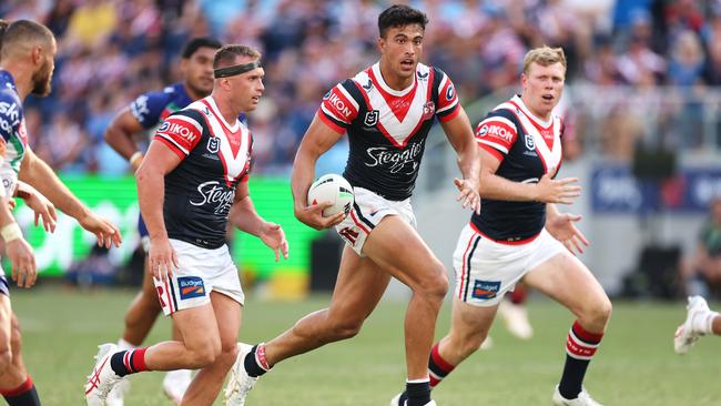 Suaalii is a serious chance for the Blues side this year as a winger. (Photo by Mark Kolbe/Getty Images)