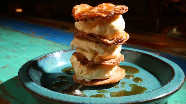 Bonuelos served at MexiCali Bar Y Taqueria in Nobby's beach, Gold Coast. Picture: Regi Varghese