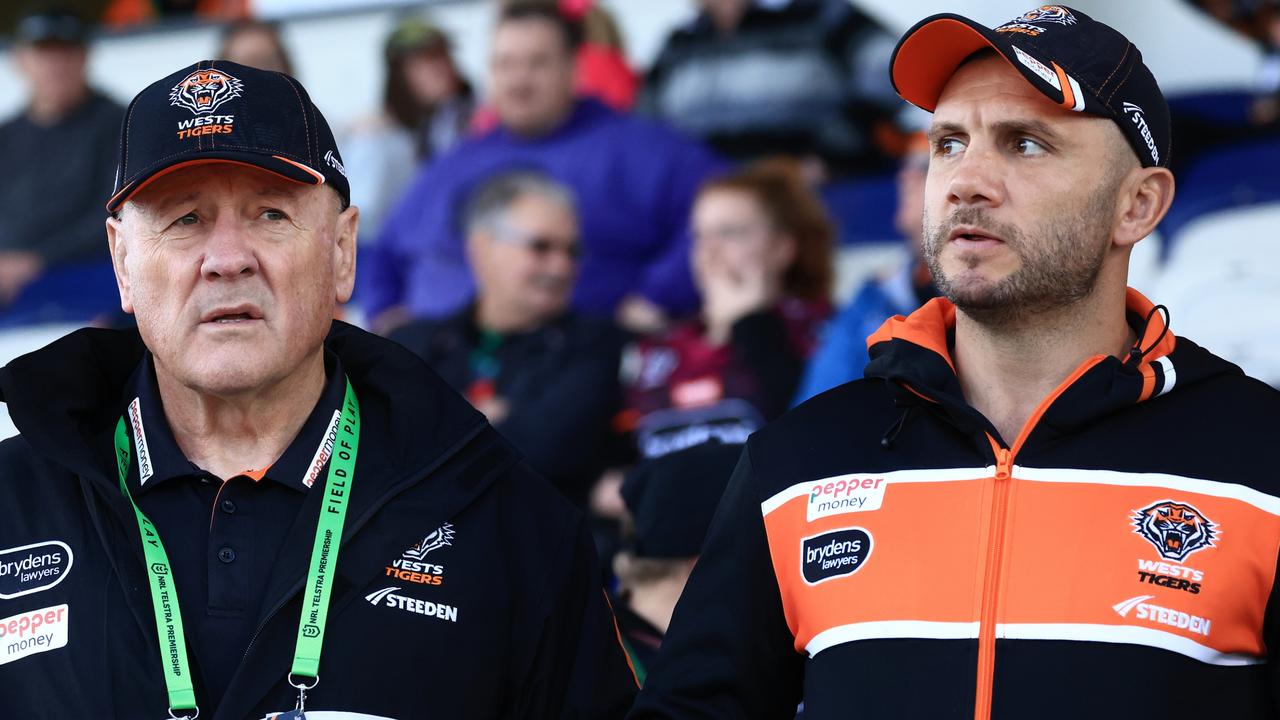 Tim Sheens and Robbie Farah. Photo by Jenny Evans/Getty Images.