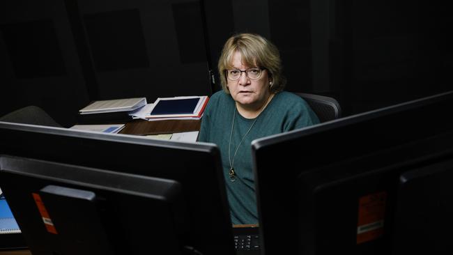 Australian Federal Police Association president Angela Smith in her office in Canberra. Picture: Sean Davey