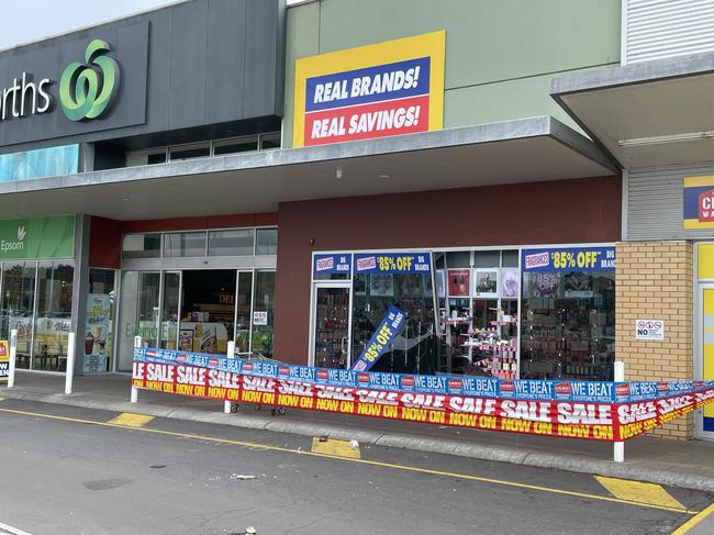 Police are investigating a ram raid at Chemist Warehouse in Epsom Village on Howard St, Epsom in Bendigo. Picture: Gianni Francis.