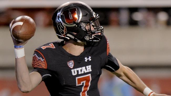 Quarterback Travis Wilson #7 of the Utah Utes. (Photo by Gene Sweeney Jr/Getty Images)