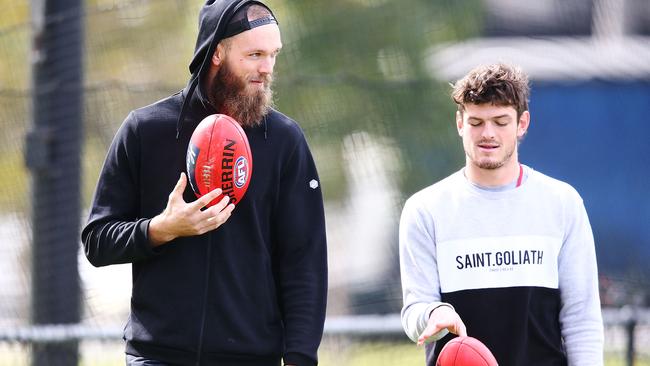 Max Gawn has revealed what really happened when Brayden Maynard visited Angus Brayshaw’s home. Picture: Getty