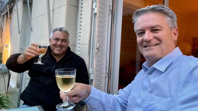 Joe Hockey and Mathias Cormann spend time together in Paris. Source: Supplied