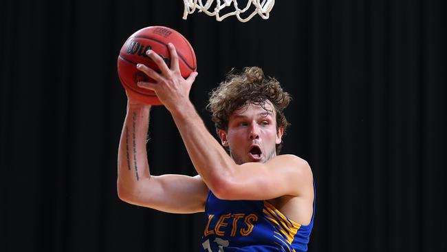 Tanner Krebs in action for the Bullets during the NBL Pre-Season match between the Brisbane Bullets and the South East Melbourne Phoenix. Picture: Chris Hyde/Getty Images