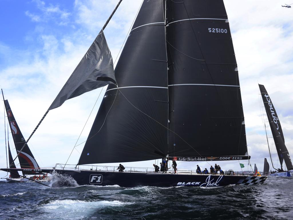 why do sydney to hobart yachts have black sails