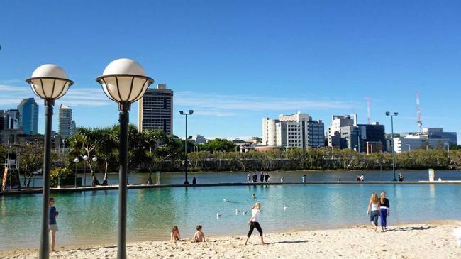 The iconic Streets Beach at South Bank is always a must-see when visiting Brisbane. Photo Megan Mackander / Caloundra Weekly. Picture: Megan Mackander