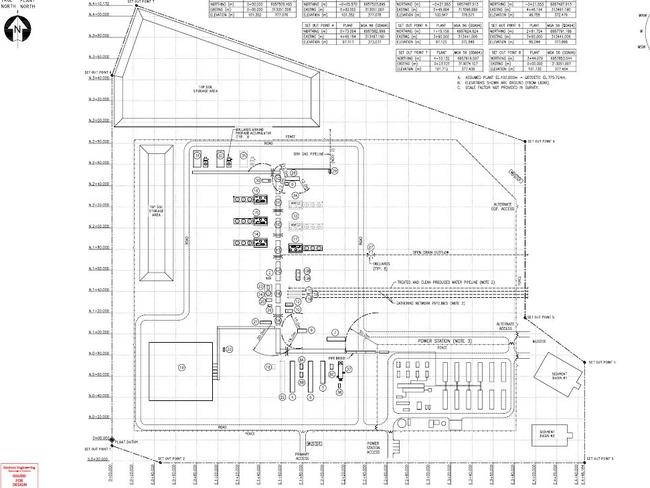 Arrow Energy has lodged plans with the state government to build its newest and largest gas processing facility, just 8km from the town of Cecil Plains. Designs of the facility.