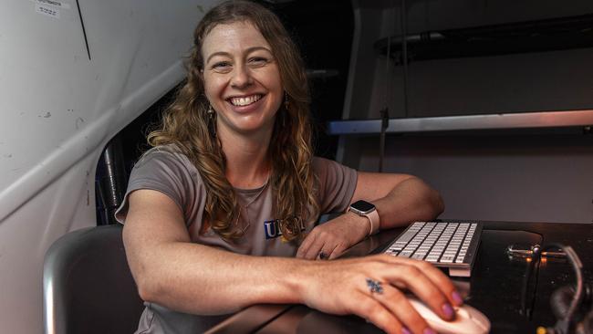 Alice Parker in the nav station on URM. Picture: Andrea Francolini/CYCA