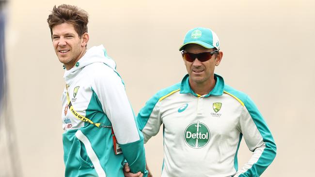 Paine and Langer have been under heavy scrutiny since Australia’s disappointing loss to India last summer on home soil. Picture: Ryan Pierse/Getty Images