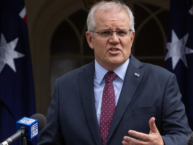 Prime Minister Scott Morrison yesterday. Picture: Justin Lloyd