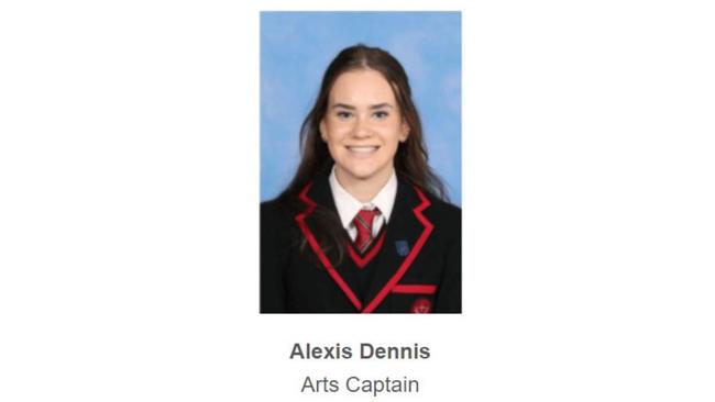 Balcombe Grammar School Arts captain for 2025: Alexis Dennis.