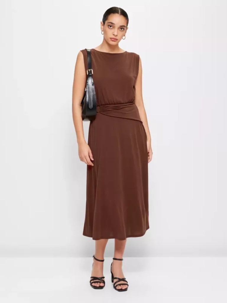 Satin V-Neck Slip Dress - Preview