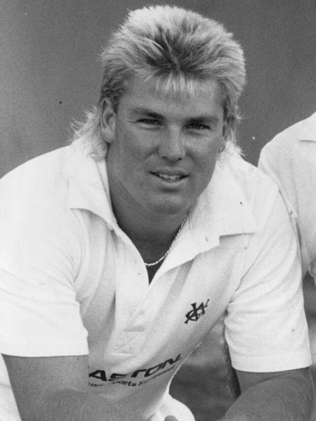 The late Shane Warne rocking his mullet, 1991.