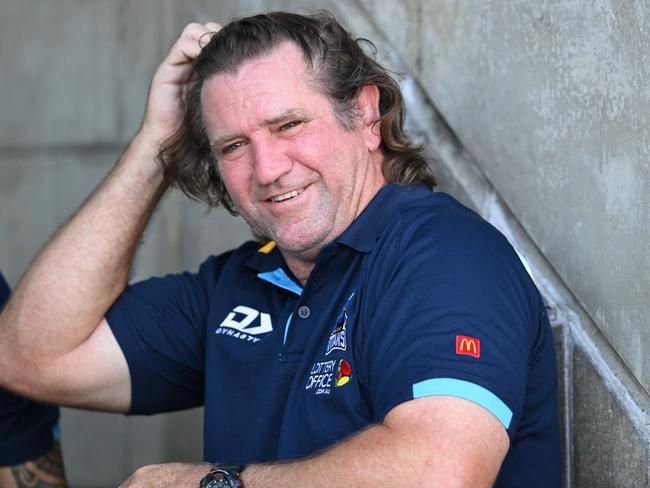 Des Hasler is scratching his head trying to turn the Titans around. Picture: NRL Photos
