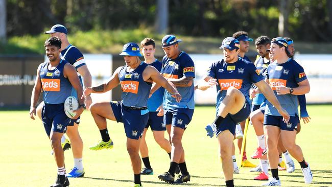 Gold Coast Titans players at training this week. Picture: Getty