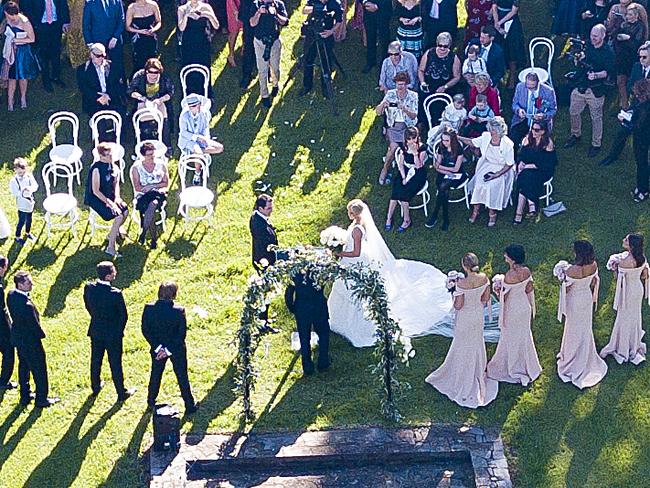 Peter Stefanovic and Sylvia Jeffreys wed in Kangaroo Valley. Picture: Matrix