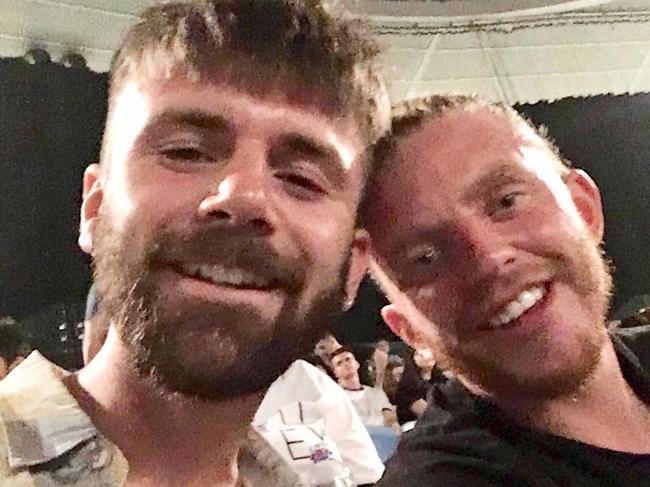 Shark attack victims Alistair Raddon and Danny Maggs