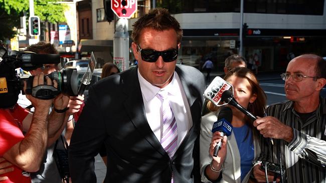 Former NRL player Ryan Tandy at The Downing Centre Court in Sydney.