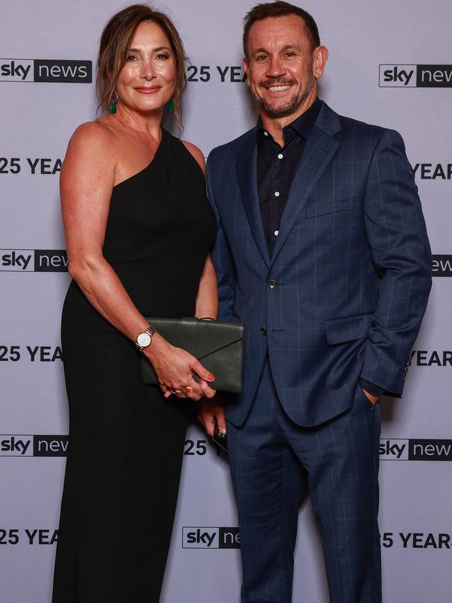 Trish and Matty Johns at the Sky News 25th anniversary celebration..