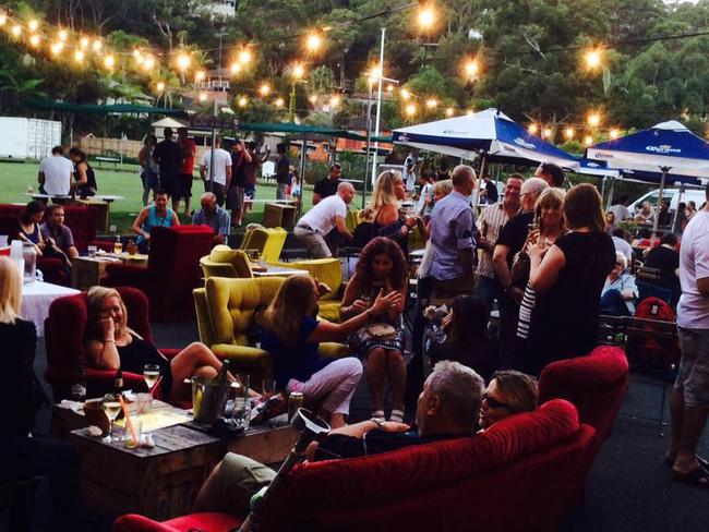 The Sunk cocktail bar, popular with locals, at Narrabeen RSL Club included an outdoor seating area where live music was played. Picture: Supplied