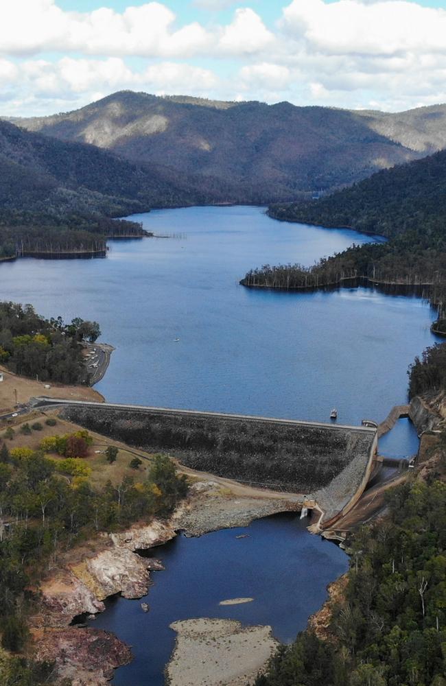 Qld Hydro are in the exploratory phase of transforming Borumba Dam into a pumped hydro powerhouse. Borumba Dam, Saturday August 5, 2023. Picture: Christine Schindler