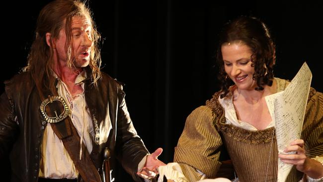 Julia Zemiro on stage with Richard Roxburgh. Picture: Chris Pavlich