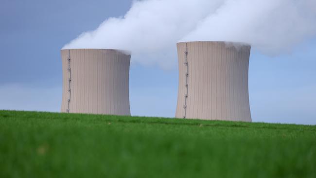 Steam rises from cooling towers of the Grohnde nuclear power station in Germany, which is due to be shut down at the end of the year. Picture: Getty Images