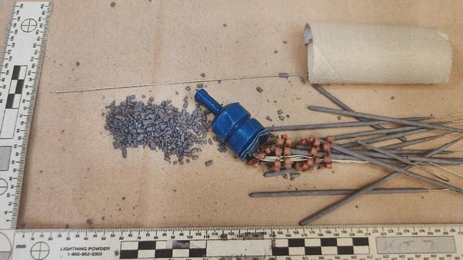 The explosive device deconstructed. Picture: Courts SA