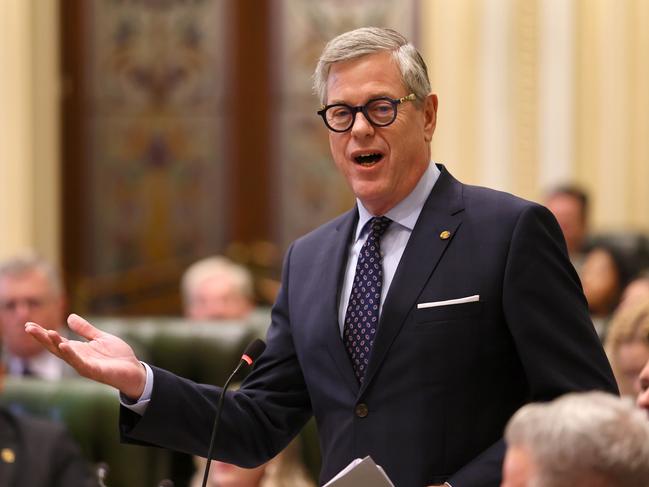 Health Minister Tim Nicholls during Question Time in Parliament