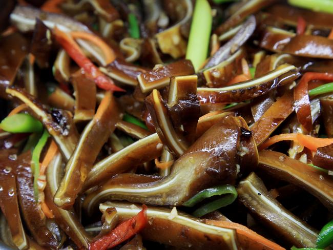 Pig ear salad is available at HLJ Asian Express restaurant on Broadway, Sydney, NSW.