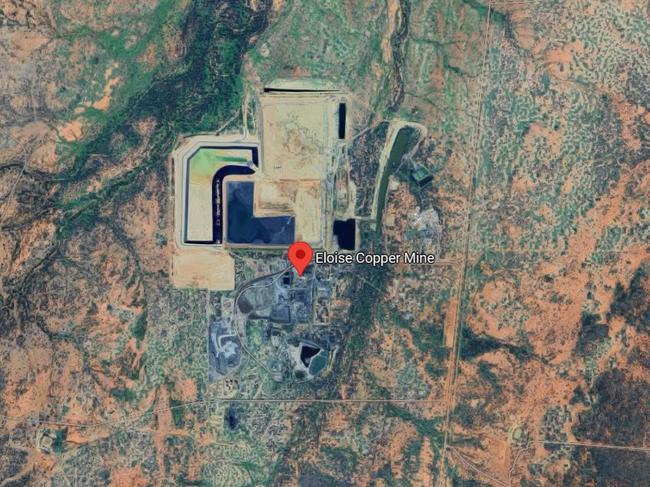 A firebombing plane has crashed near the Eloise Copper Mine. IMAGE: Google Maps