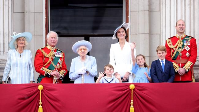 There was no sight of Meghan and Harry on the balcony during Trooping The Colour on June 2. Picture: Chris Jackson/Getty Images