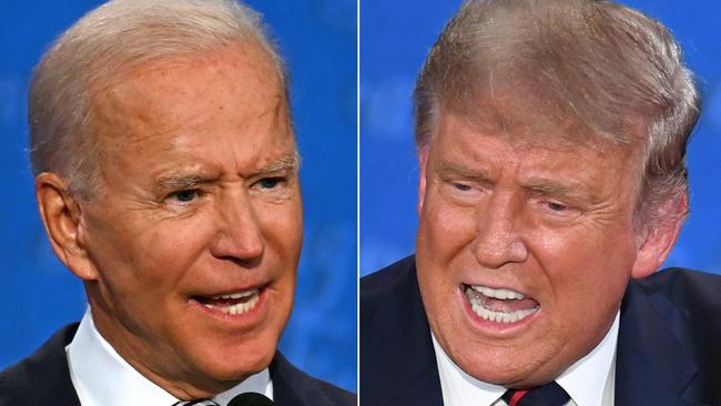 Joe Biden and Donald Trump ‘looked ordinary at best’ in their presidential debate. Picture: AFP