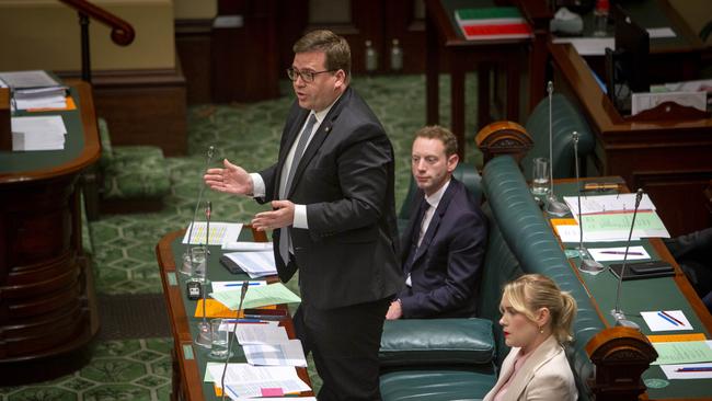 Opposition spokesman John Gardner speaks in SA Parliament Question Time. Picture: NCA NewsWire / Emma Brasier