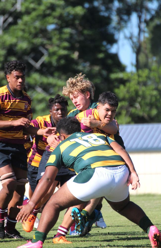 Ballymore Cup rugby action at the Albany Creek Brumbies Junior Rugby Union Club on Friday, April 12, 2024.