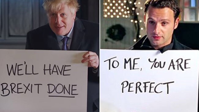 Boris Johnson recreates Andrew Lincoln's scene from Love Actually.